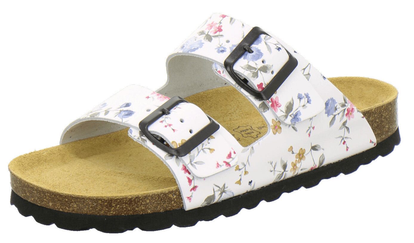 AFS-Schuhe Damen Zweischnaller Pantolette aus Glattleder mit Fußbett, Made in Germany