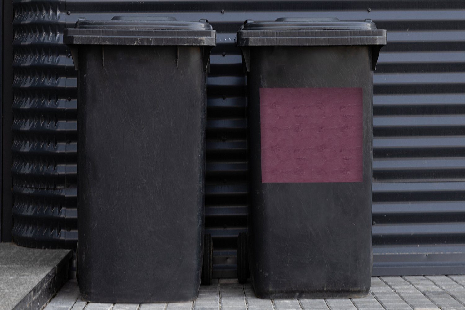 Mülleimer-aufkleber, Abfalbehälter (1 Container, Mülltonne, Leder St), MuchoWow Rosa Wandsticker - - Sticker, Tiere