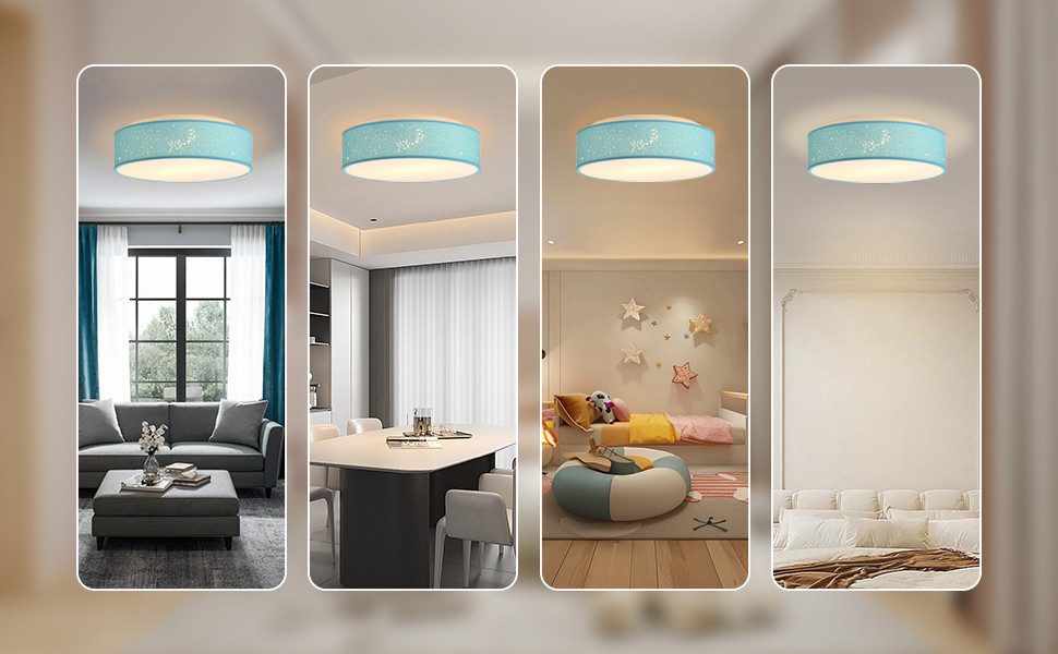 Zedelmaier Lampenschirm Deckenlampe Deckenleuchte mit Stoff-Lampenschirm, W günstig online kaufen