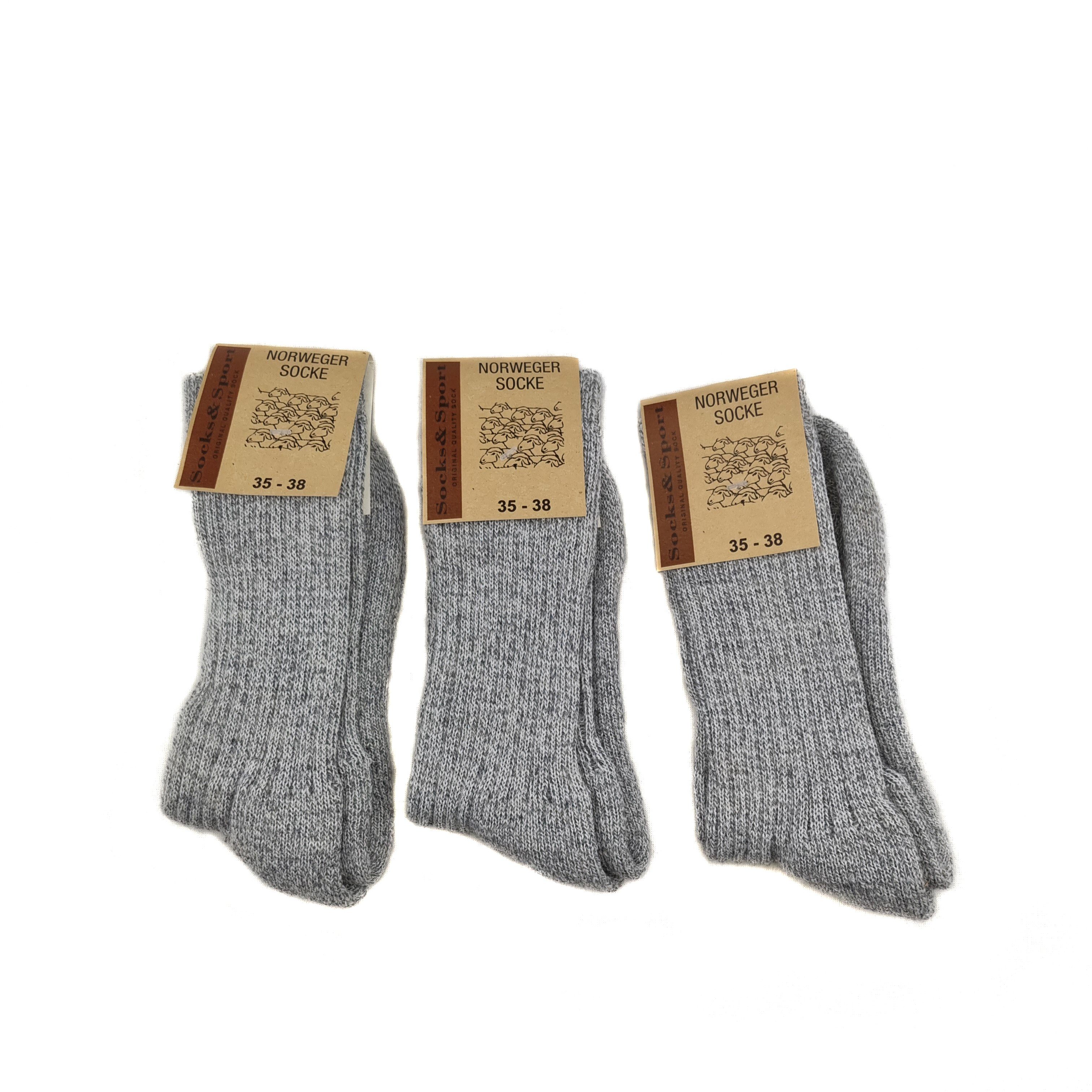 Bruno Barella Socken "3er Pack" Winter Thermo Norweger Socken (3 Paar)