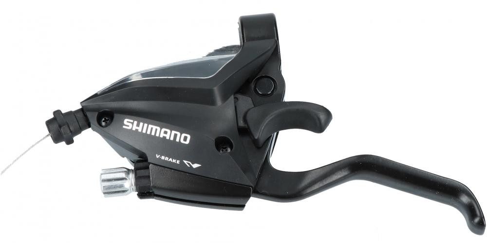 Shimano Felgenbremse SHIMANO Schalt Bremshebel ST-EF500 3-fach links Schwarz 2 Finger - für