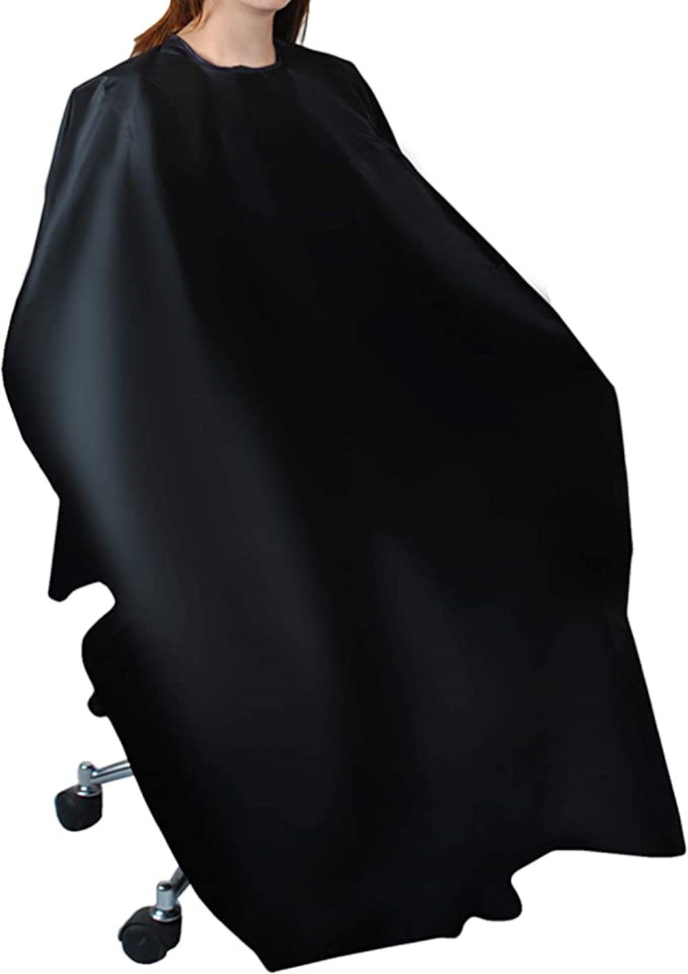 soulima Umhängeschürze Friseurumhang Barber Cape 144x100 cm Schwarz Salon H günstig online kaufen