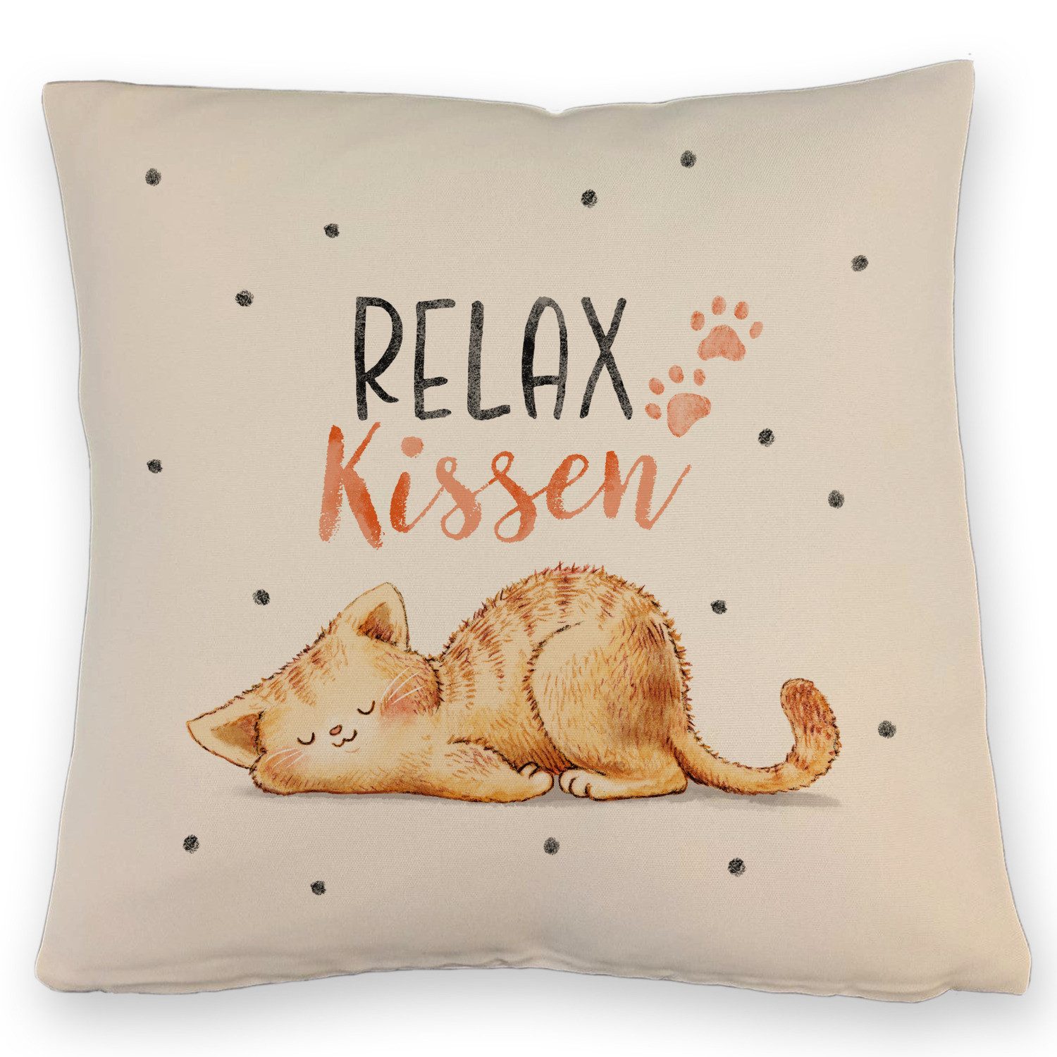 speecheese Dekokissen Relaxte Katze Kissen mit günstig online kaufen