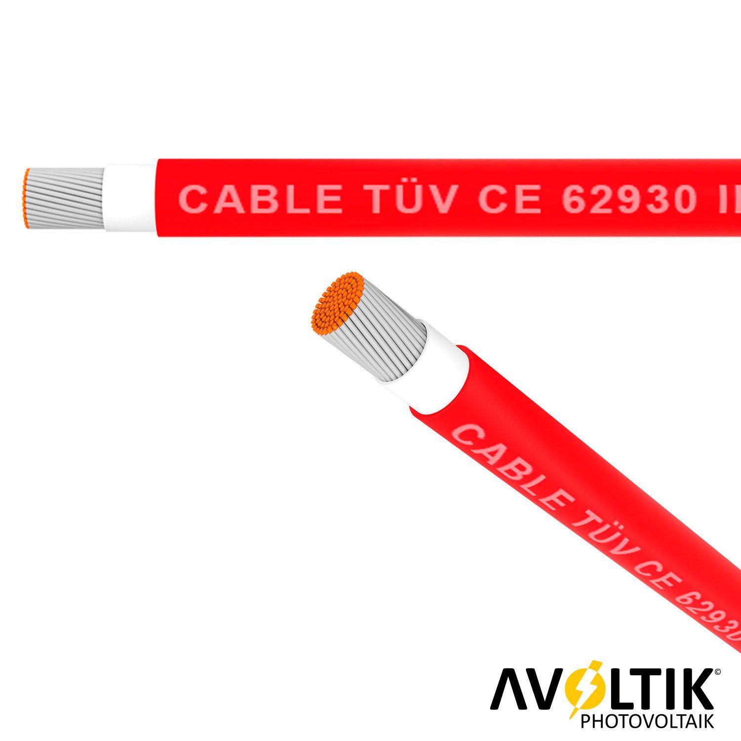 avoltik Solarkabel 6mm² Solarleitung PV Kabel Verbindungskabel 5m - 100m Solarkabel, (500 cm), RoHS-Konform ; Schutzklasse: IP67