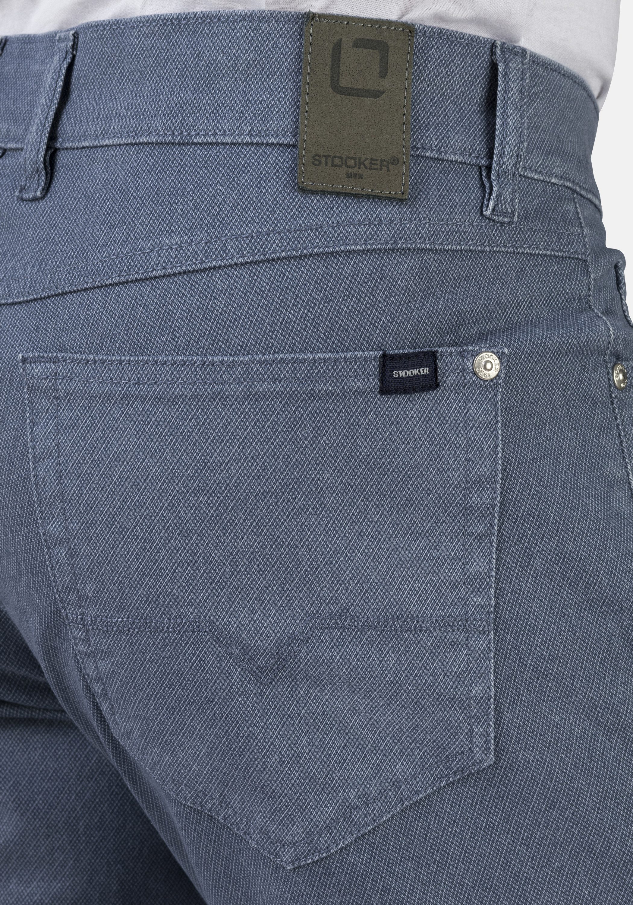 Stooker Men 5-Pocket-Jeans Frisco Print Straight Fit Jeans Straight Fit Casual Clean Wash Twill Coloured Comfort Flex! für Herren
