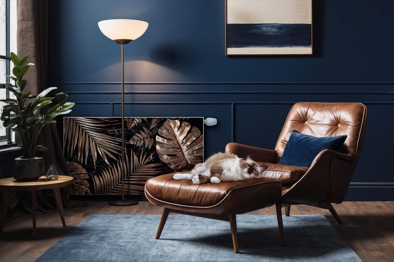 Tulup Magnetfolie Heizungsabdeckung Goldene Blätter Magnetmatte für Heizkör günstig online kaufen