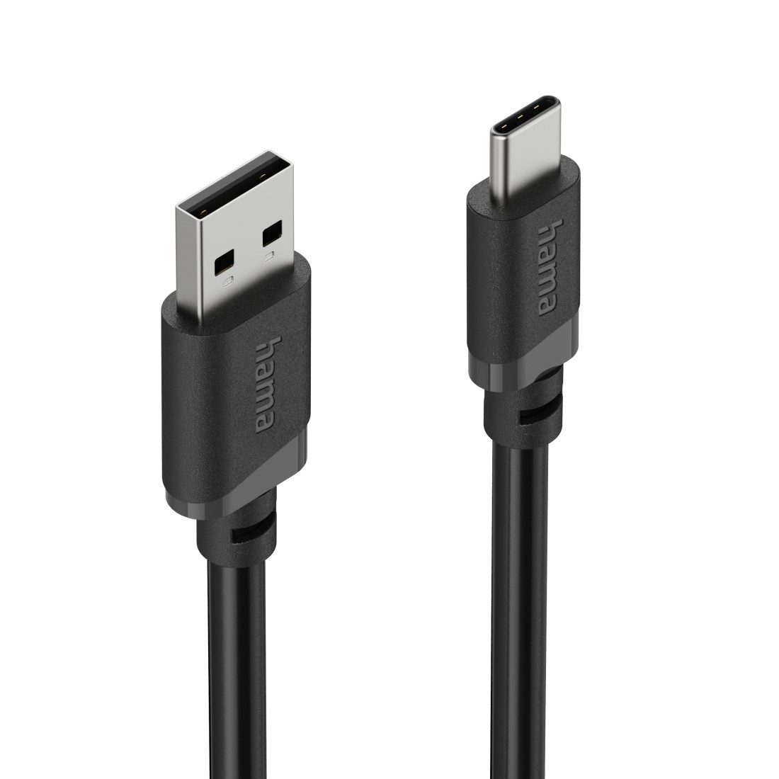 Hama USB-A auf USB-C Ladekabel 1 m schwarz USB-Kabel, USB Typ A, USB-C, (100 cm), Schnellladen, 480 Mbit/s, 3 A Strom, breite Kompatibilität