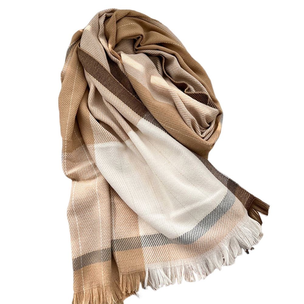 Quaste Warm Lang-Stil Frauen Blusmart Winter Schal gentle stripes1 Für tea Plaid Schal Modeschal Mode z-stripes Quaste