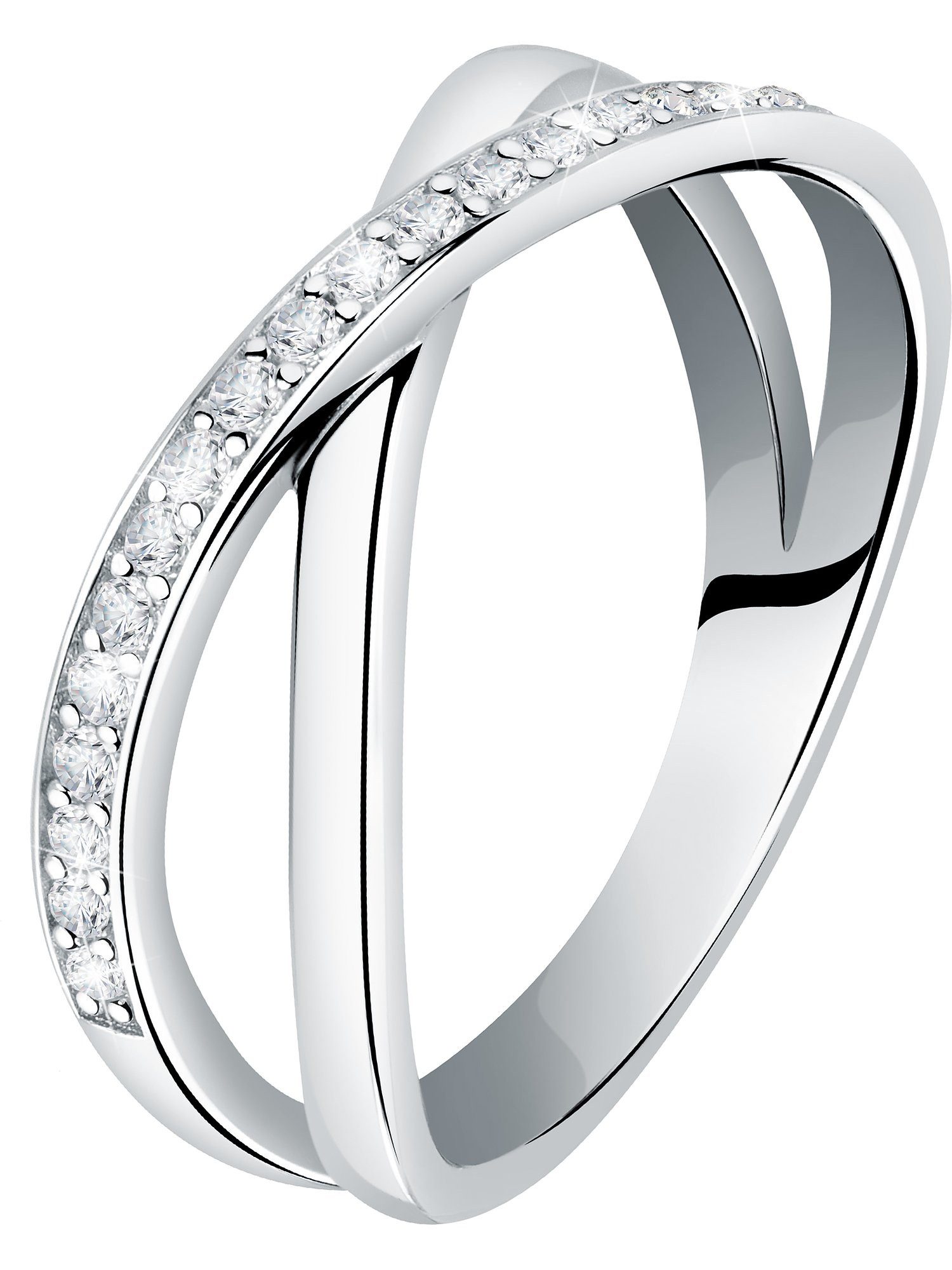 CHRIST Silberring CHRIST Damen-Ring 925er Silber, recycelt Zirkonia, Zirkonia