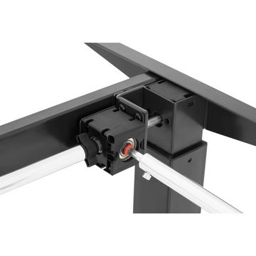 Fromm&Starck Tischgestell Höhenverstellbarer Schreibtisch Gestell Hubsäulentisch schwarz 70 kg
