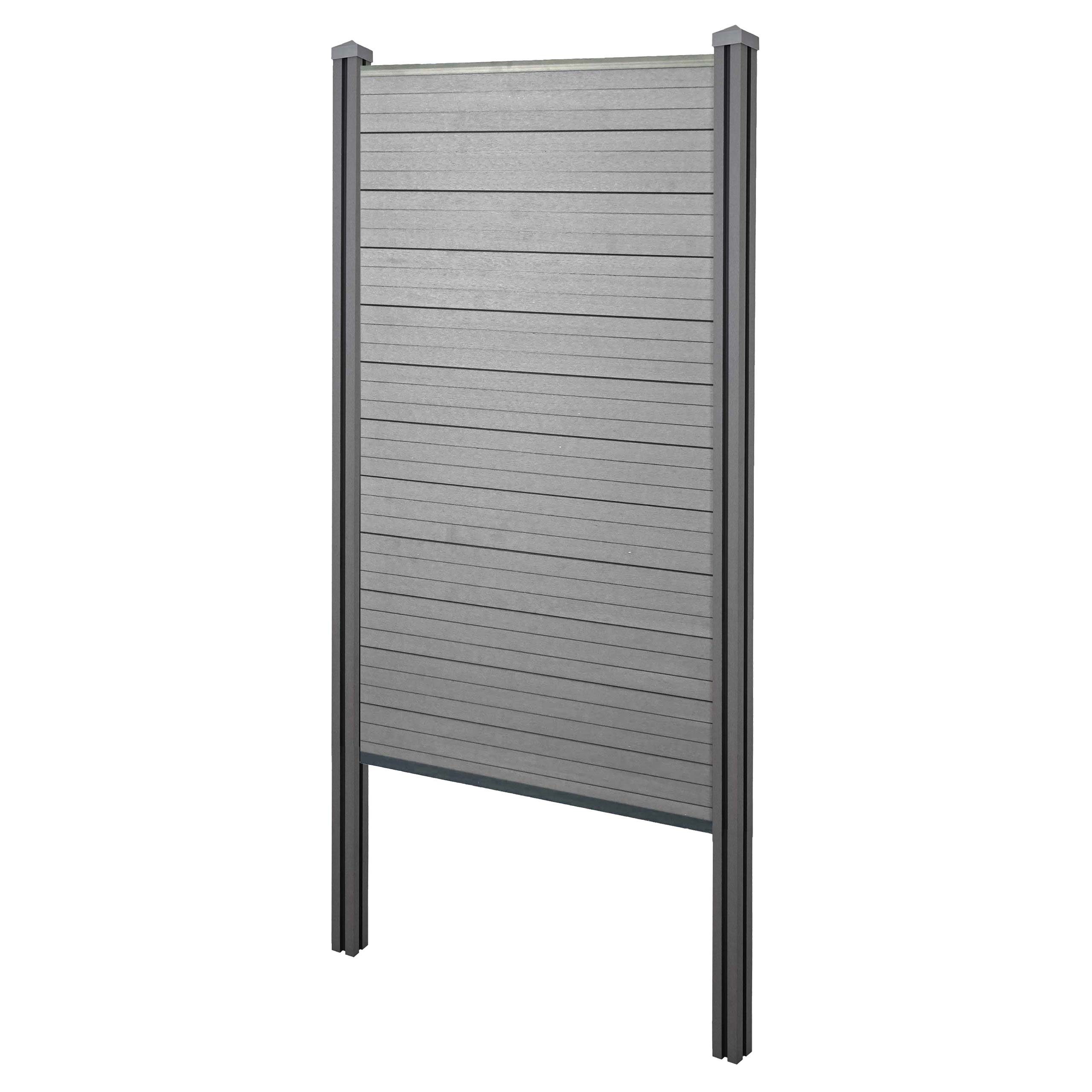 MCW Sichtschutzelement Savoie-Z, (Set), Witterungsbeständig, Beliebig erweiterbar, Vorder- und Rückansicht