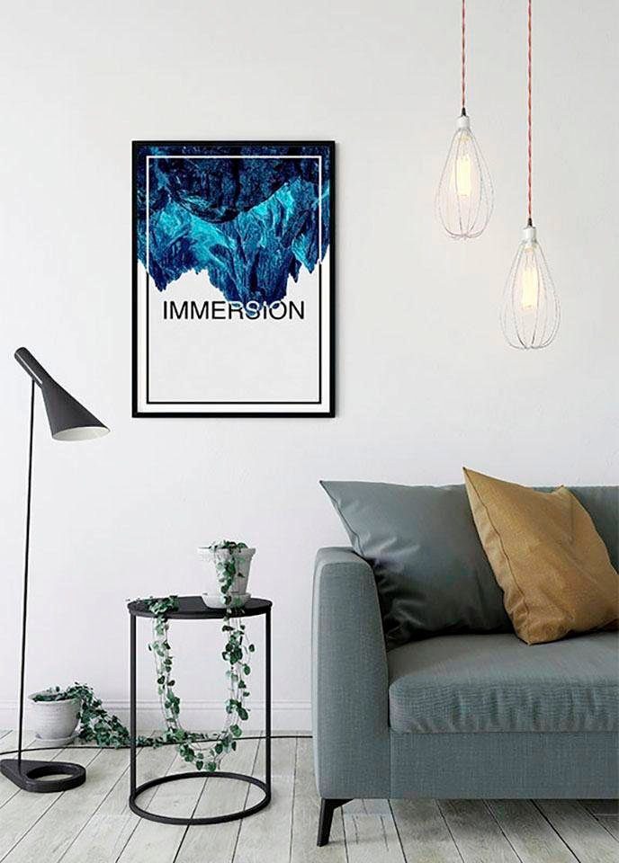 Komar Poster Immersion Blue, Abstrakt, Kinderzimmer, Schlafzimmer, Texte St), Sprüche & Wohnzimmer (1