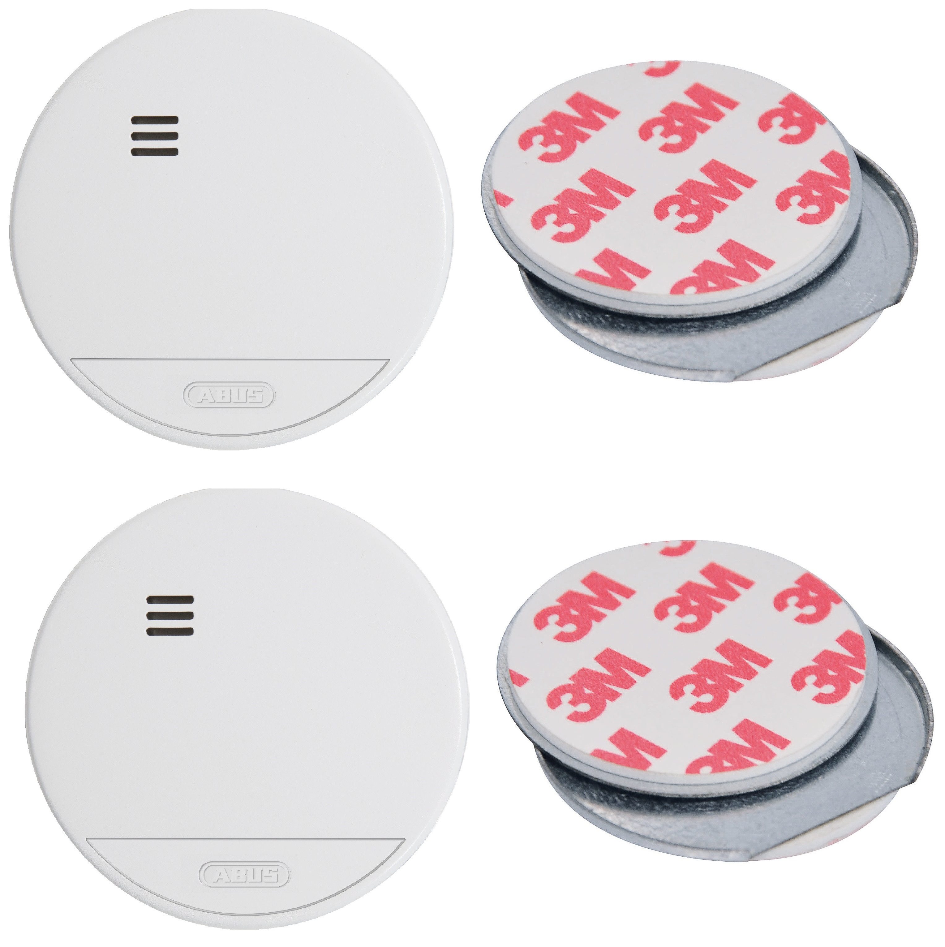 ABUS ABUS Rauchmelder RWM90 mit Magnetpad - austauschbare 5-Jahres-Batterie Rauch- und Hitzewarnmelder
