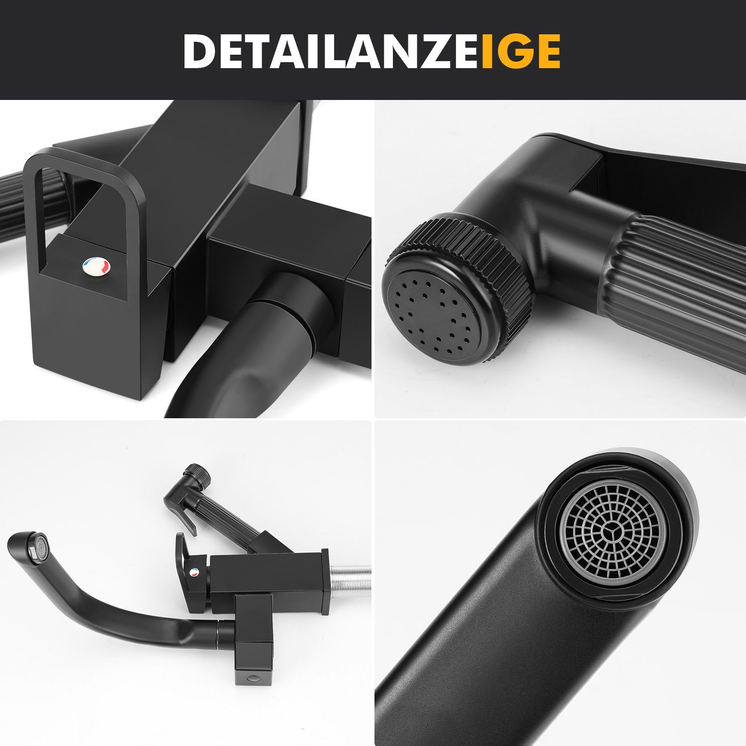 WILGOON Spültischarmatur 360° LED Wasserhahn Küche Amatur Spüle Mischbatterie Einhebel Zwei Sprühfunktionen, Edelstahl. € 49,00, (€ 49,00 pro 1 Stk).