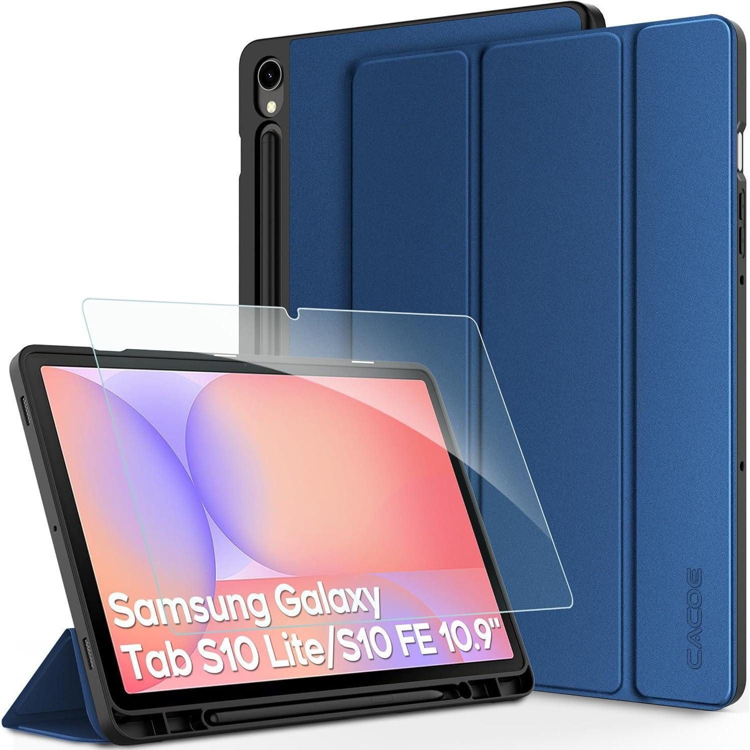 LuxusKollektion Tablet-Hülle Hülle kompatibel 11 Zoll Tablet S9 FE Slim PU Leder Schutzfolie