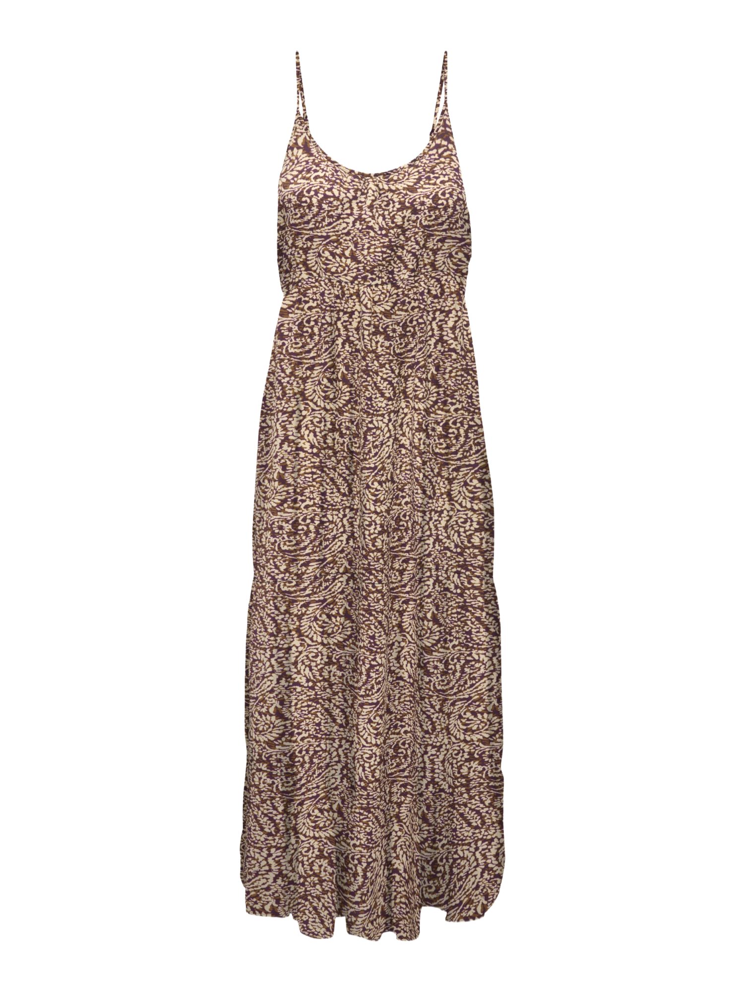 ONLY Partykleid 2027 2_SPRING2 braun,Casual,Viskose,Allover-Print,U-Boot,Ärmellos,Gerade