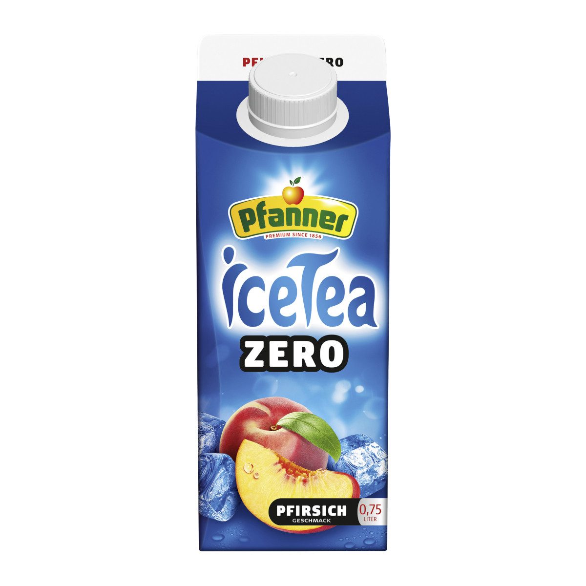 Pfanner Tee, Pfanner Ice Tea Pfirsich zero Eistee Teegetränk Packung 750ml