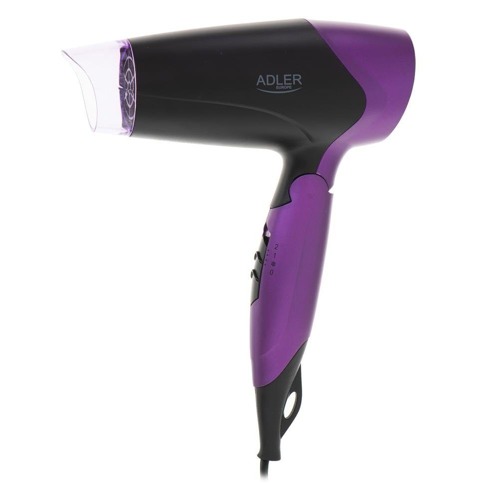Adler Haartrockner AD 2260, 1600,00 W, schwarz lila zusammenklappbar Kunststoff Netzstrom