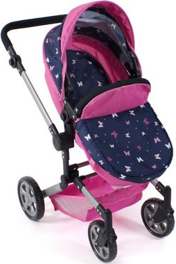 CHIC2000 Kombi-Puppenwagen Linus, Butterfly, rosa, (Set)