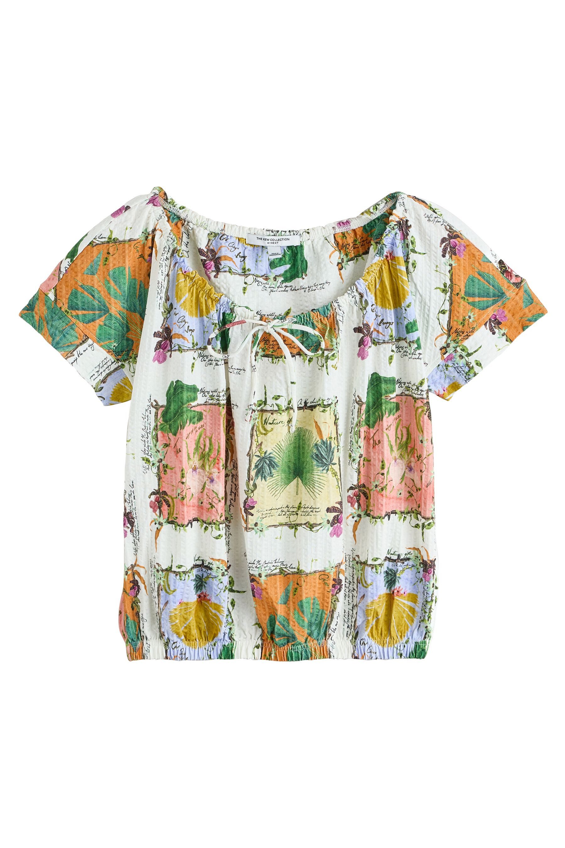 Next T-Shirt T-Shirt mit U-Ausschnitt und Ballonsaum, Kurzgröße (1-tlg)