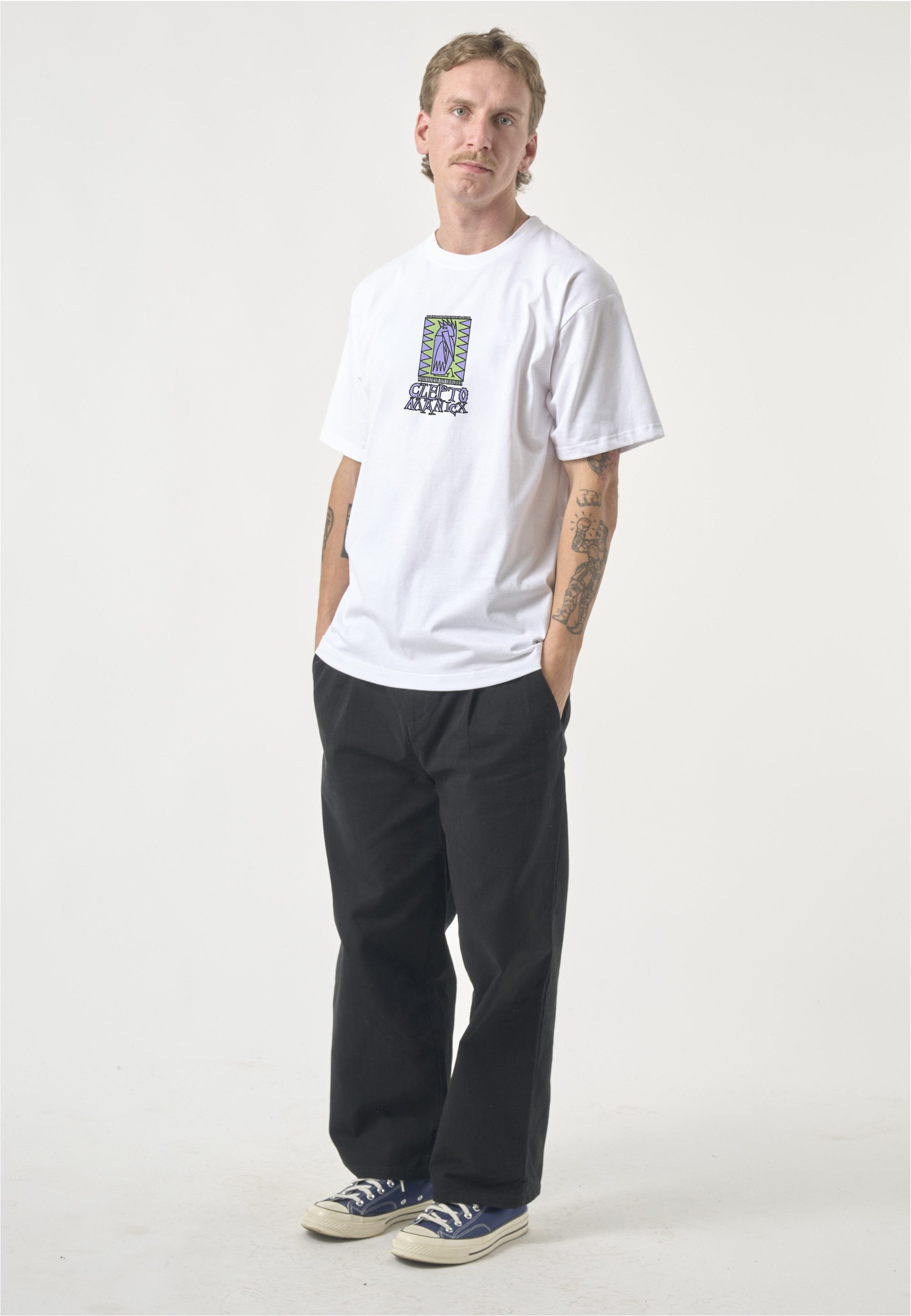 Cleptomanicx T-Shirt Hello mit lässigem Frontprint