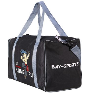 BAY-Sports Sporttasche Kung Fu Trainingstasche für Kinder Wing Chun Shaolin Kindertasche grau (Stück), Für kleine Nachwuchsfighter, 50 cm, aufgeweckten Design Mädchen/Jungs
