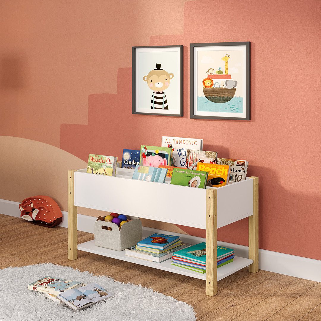 Bellabino Kinderregal Teme, Bücherregal, Spielzeugregal, 4 günstig online kaufen