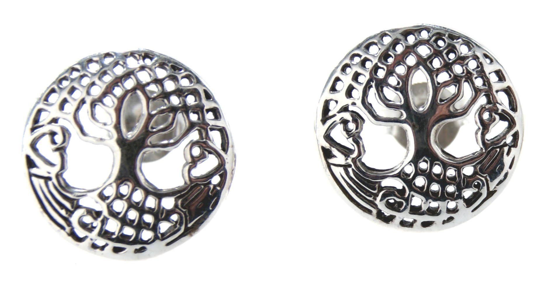 Ohrstecker-Set Lebensbaum Ohrstecker Ohrringe Ohr Baum Yggdrasil 925 Silber
