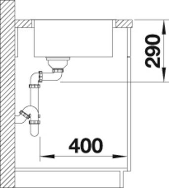 Blanco Küchenspüle ANDANO 340-IF, rechteckig