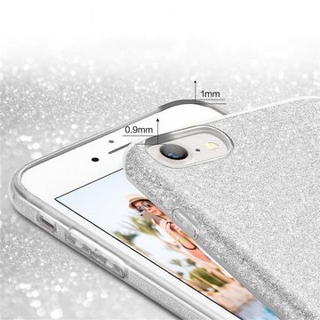 CoolGadget Handyhülle Glitzer Glamour Hülle für iPhone SE 2020 2022, iPhone 7/8 4,7 Zoll, Slim Case mit Glossy Effect Schutzhülle für iPhone SE 2020 2022 Hülle