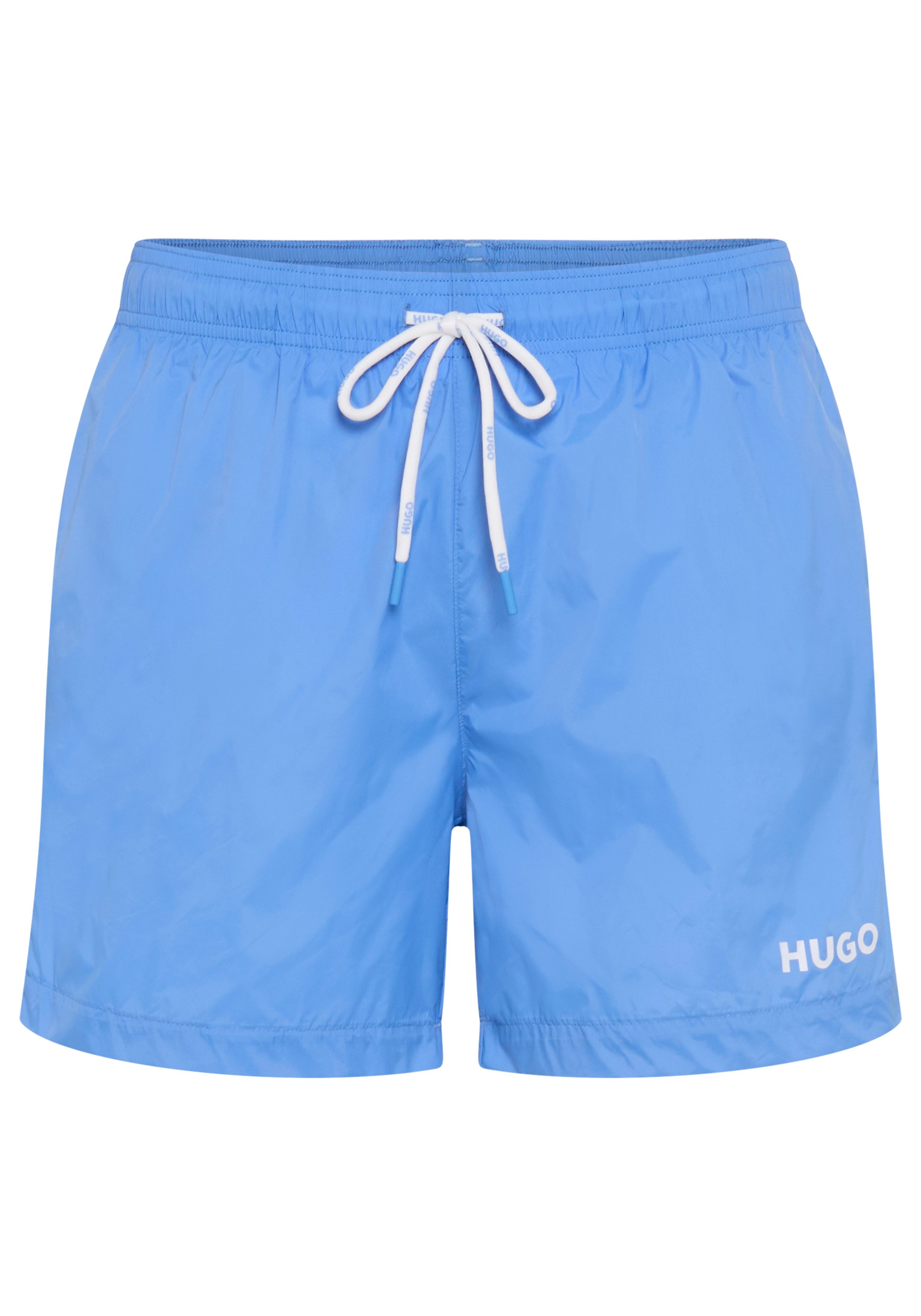 HUGO Badehose Haiti mit Markenschriftzug auf der Kordel