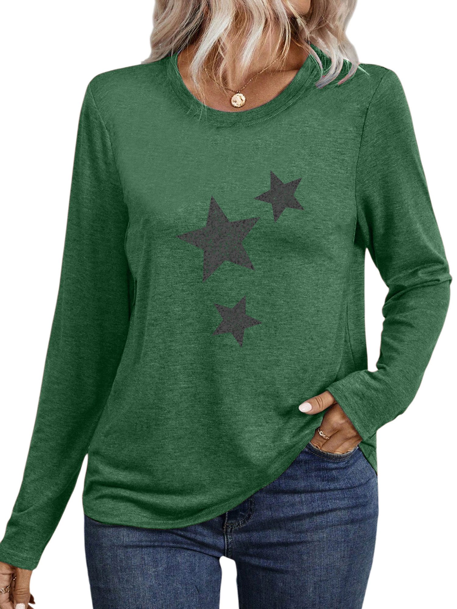 PYLIKE Langarmshirt Damen bequemes Langarmshirts Locker günstig online kaufen
