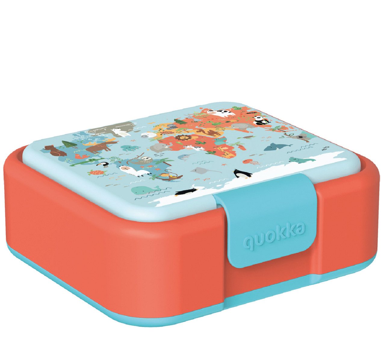 Quokkabottle Lunchbox Twist Kids Brotdose Doppelwand Kinder Lunchbox 4-Fächer, Vier praktische Fächer