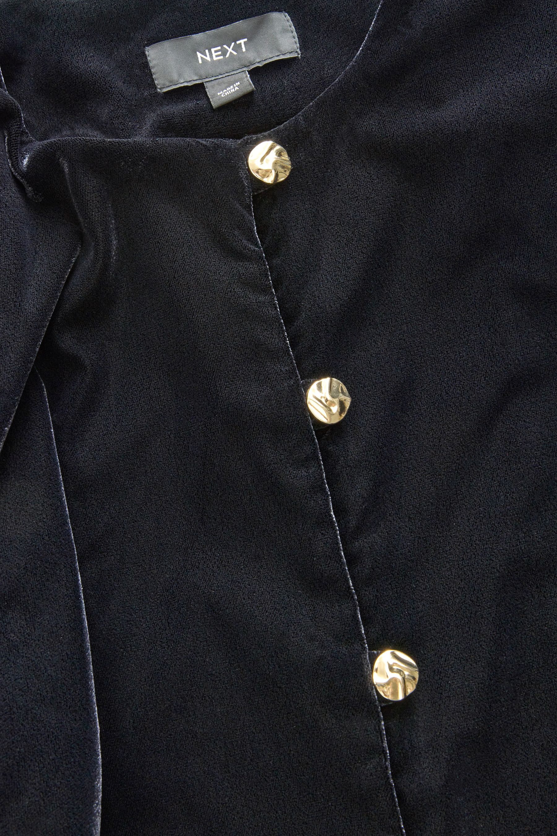 Next Blusenjacke Samt-Jacke mit Goldknöpfen (1-St) günstig online kaufen