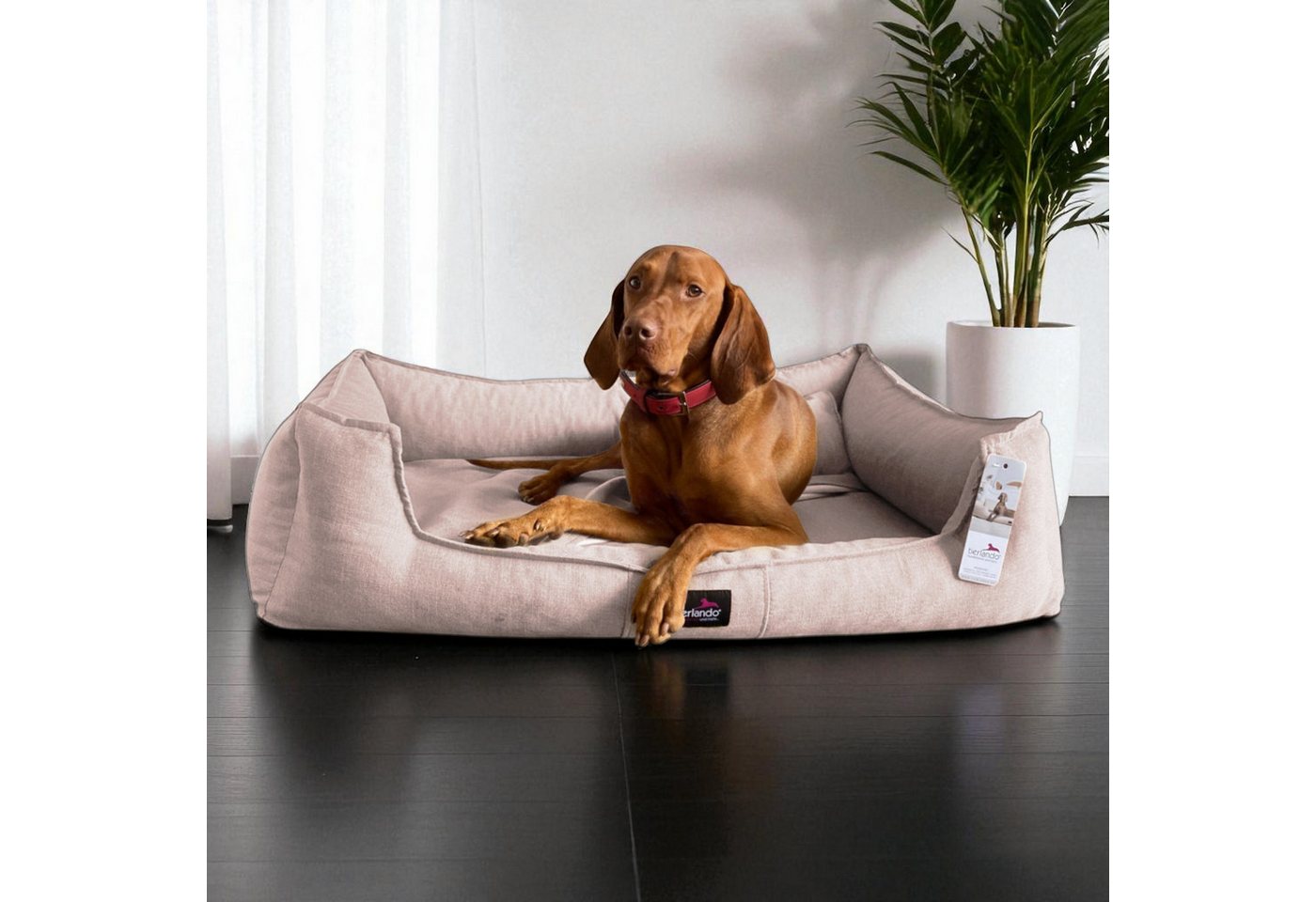 Thumbnail - tierlando® Tierbett Orthopädisches Hundebett SCARLETT - inklusive Matratzenschoner, 100% Polyester, Orthopädisch, Mobile...