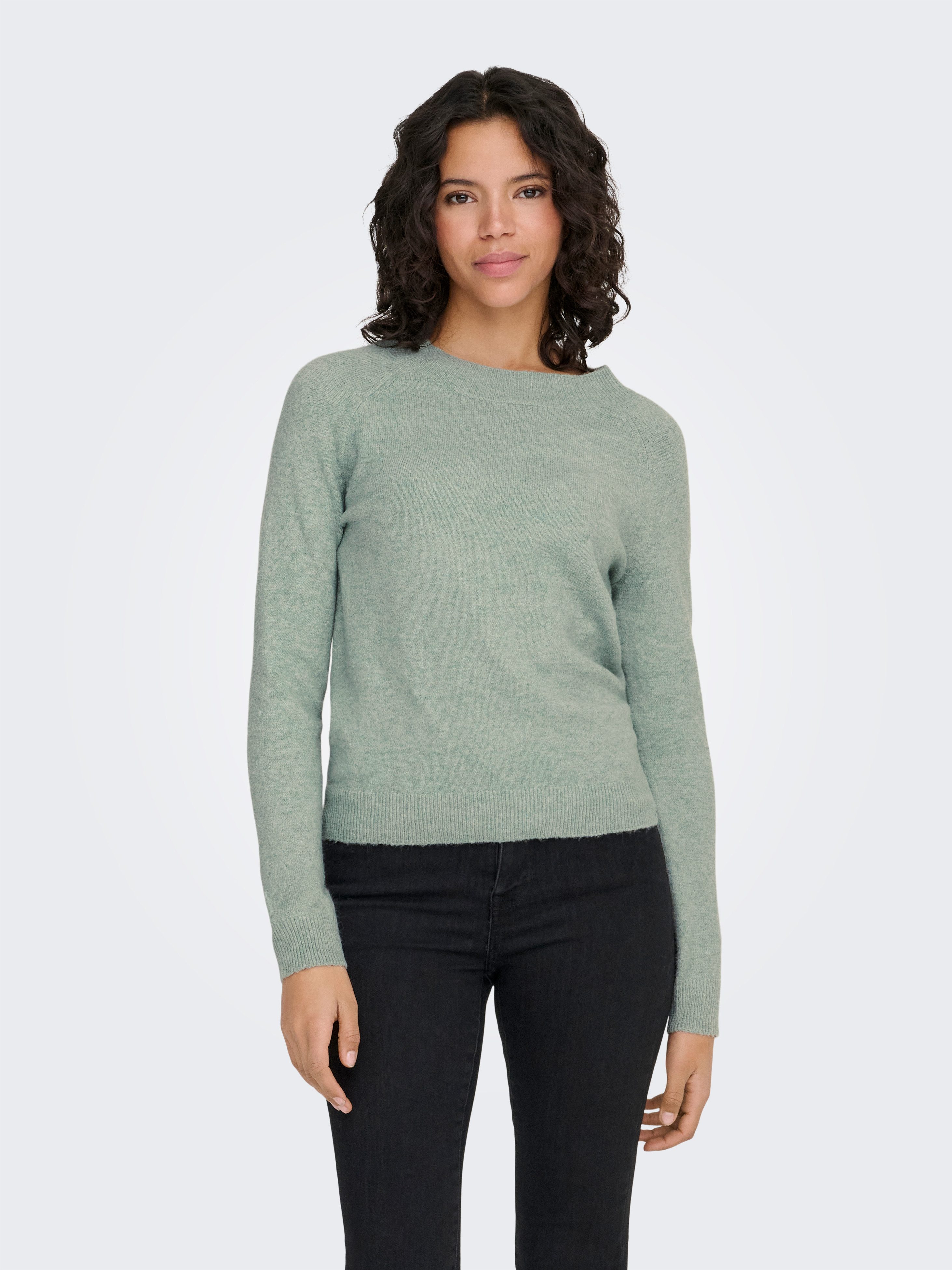 ONLY Rundhalspullover ONLRICA LIFE L/S PULLOVER KNT NOOS Materialmix, regul günstig online kaufen