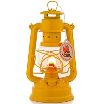 Feuerhand Outdoorkerze Sturmlaterne 276 inkl. Reflektorschirm (Spar-Set, 2-tlg., 1 x Lampe + 1 x Schirm), Farbe: Signal Yellow, pulverbeschichtet