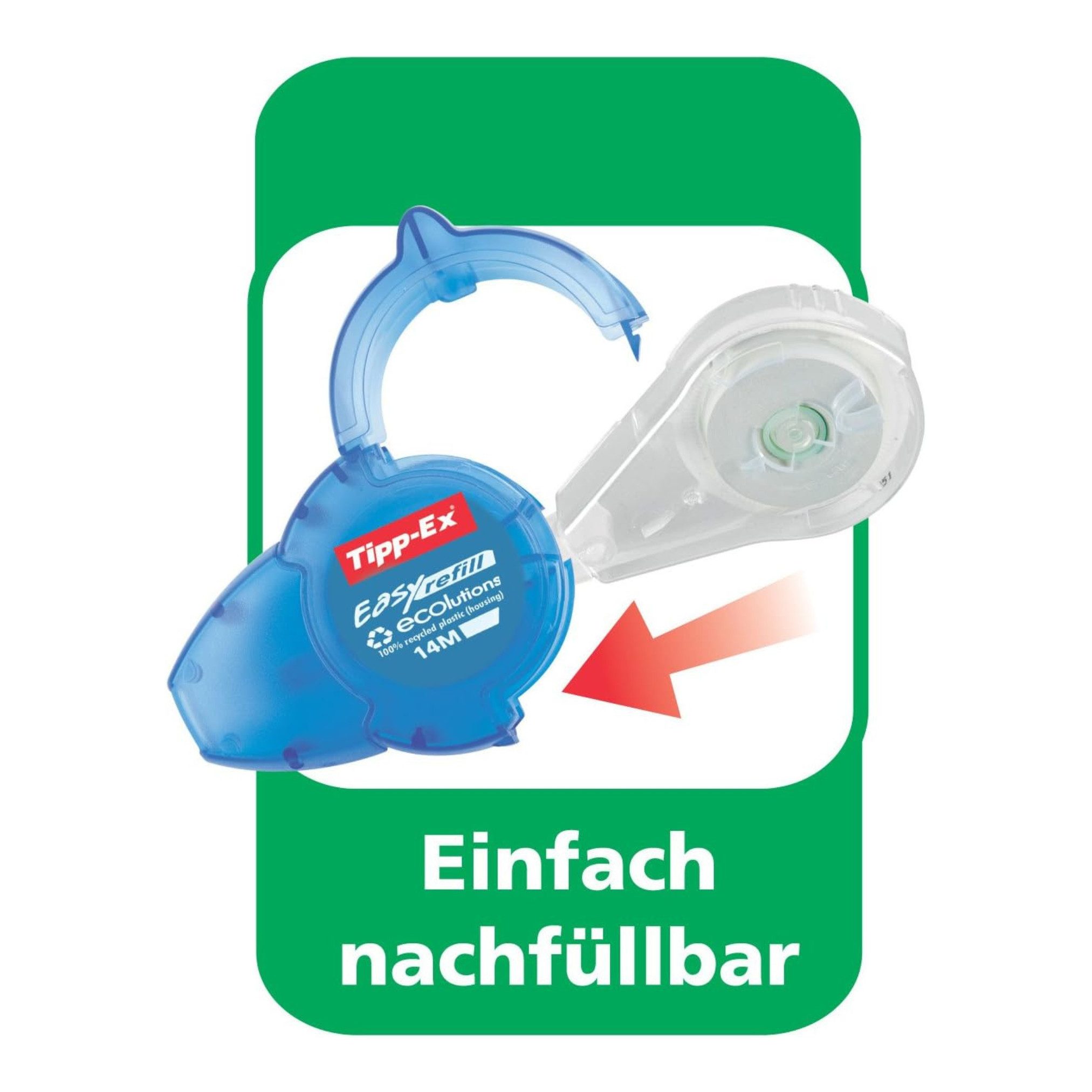 Tipp-Ex Tintenkiller Korrekturroller Easy Refill 5mm TIPP-EX 8794242, (1-tlg) – Bild 4 von 5
