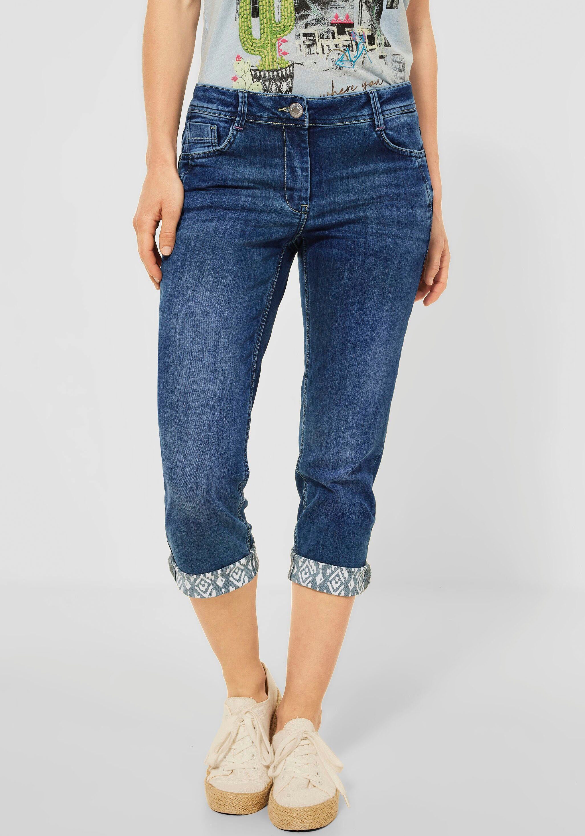 Cecil 7/8-Jeans »Style Scarlett« mit coolem Ikat-Print am Innensaum online  kaufen | OTTO