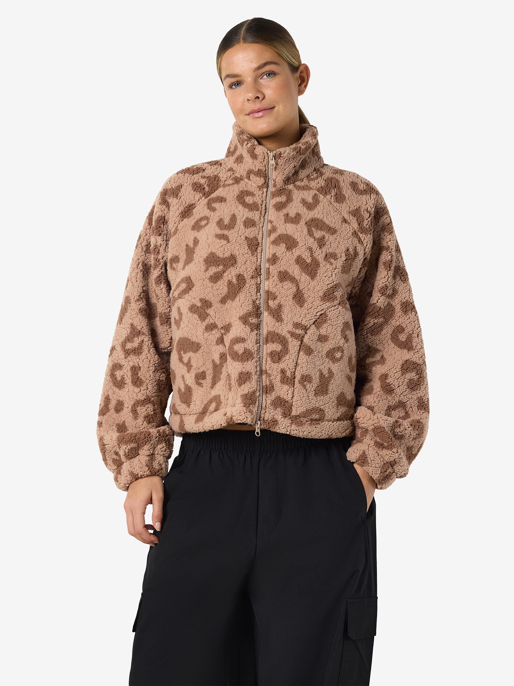 Noisy may Blouson Fleecejacke Stehkragen Zwei-Wege-Zipper Komfort (1-St) NM günstig online kaufen