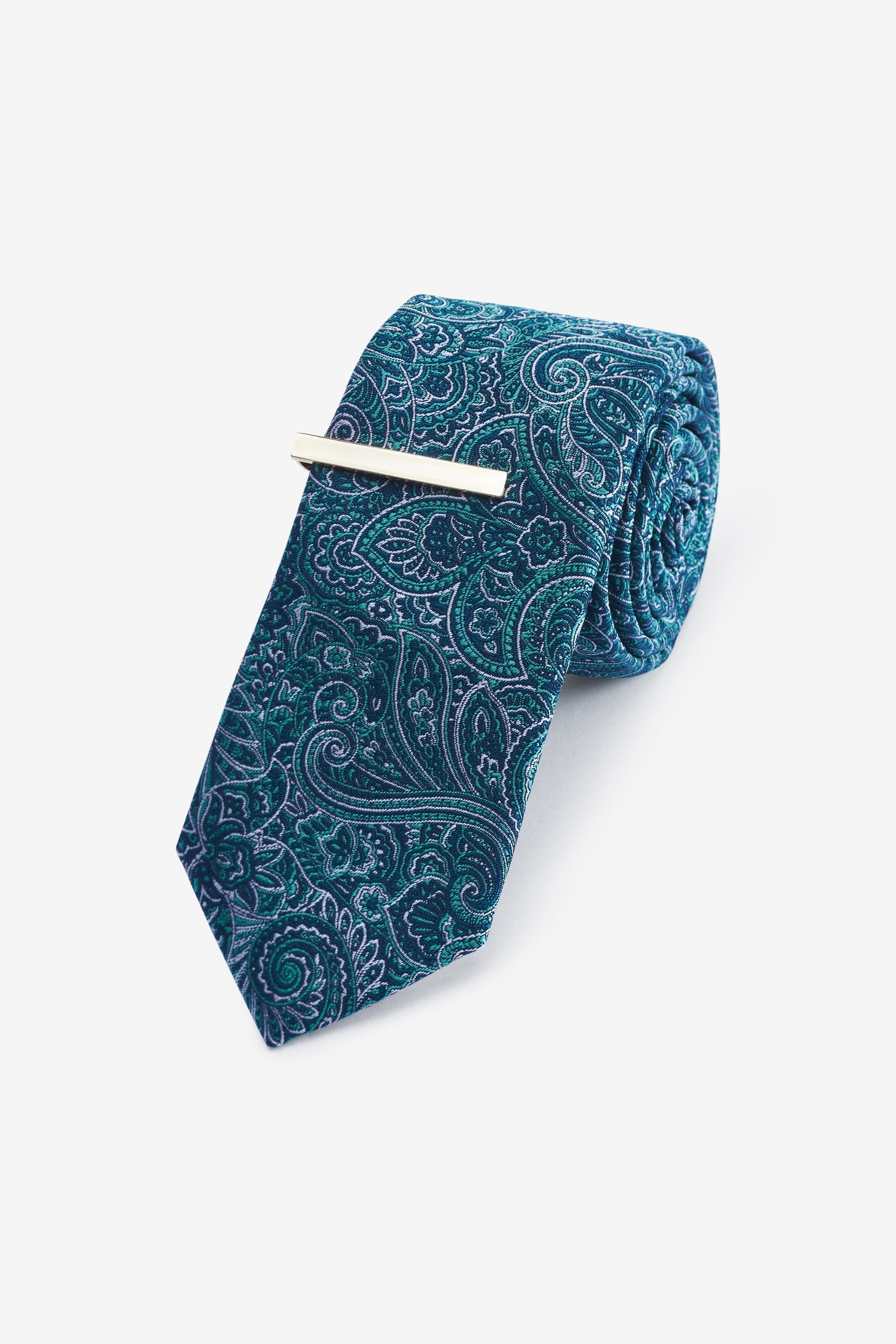 Next Krawatte Schmale Designer-Krawatte und Krawattenclip günstig online kaufen