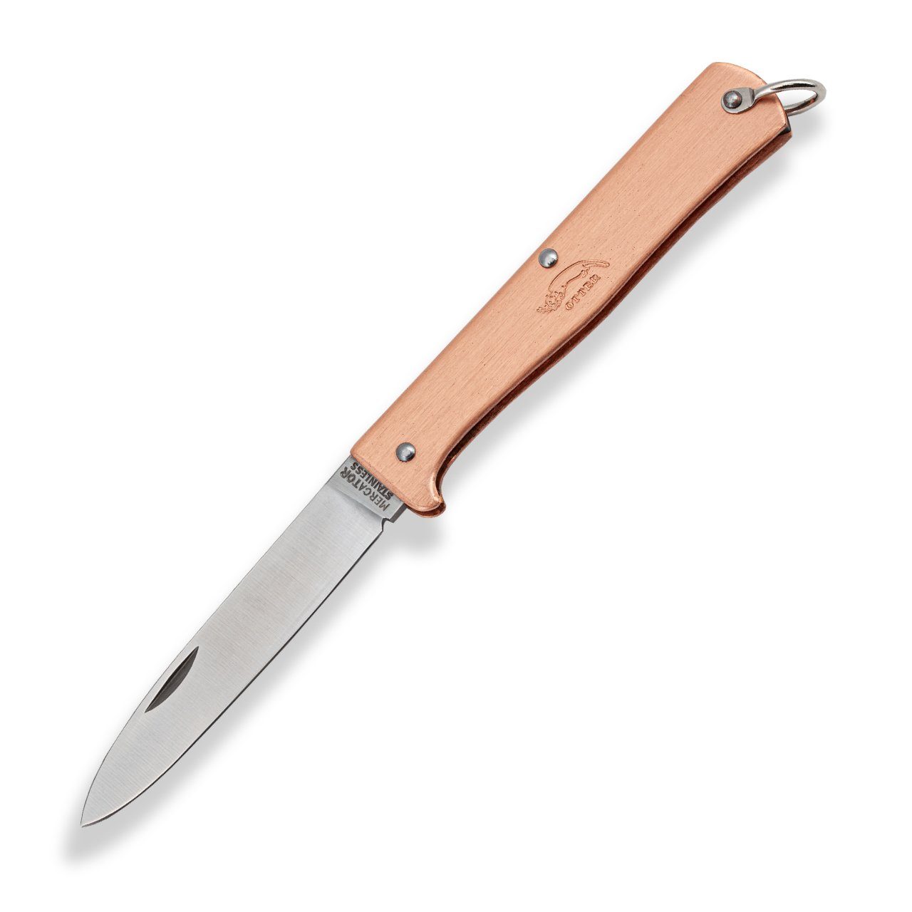 Otter Messer Taschenmesser Mercator-Messer klein Kupfer, Klinge rostfrei, Slipjoint