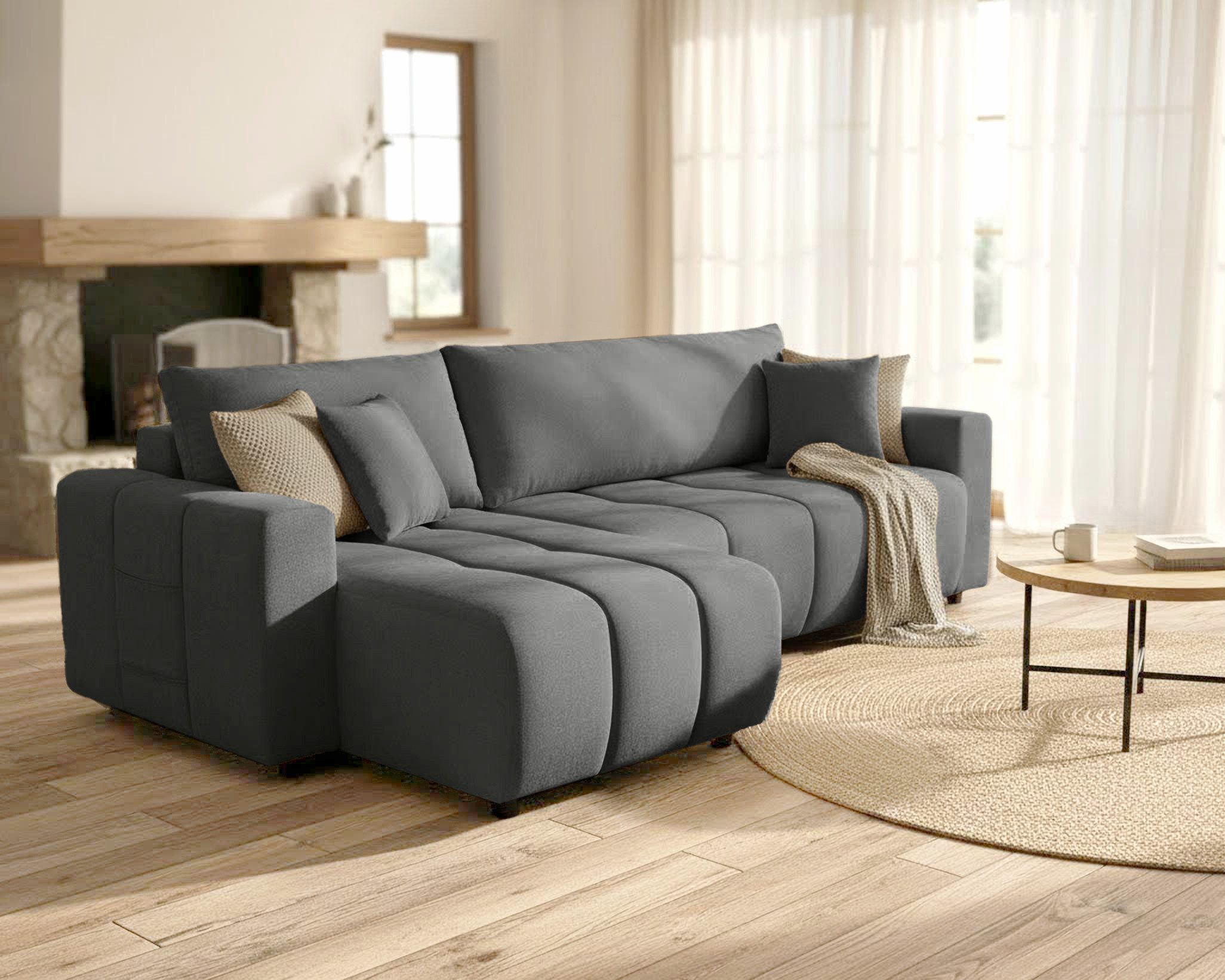 OTTO home Ecksofa YLVAA L-Form, 241 cm - Schlafsofa, Schlaffunktion (132/20 günstig online kaufen