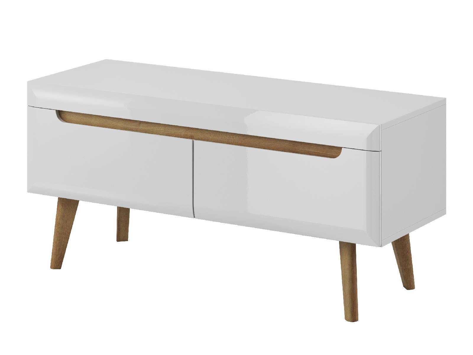 yourhouse24 Lowboard RTV Schrank Nordi 107x50x40 Artisan Eiche, Weiß/Eiche Riviera