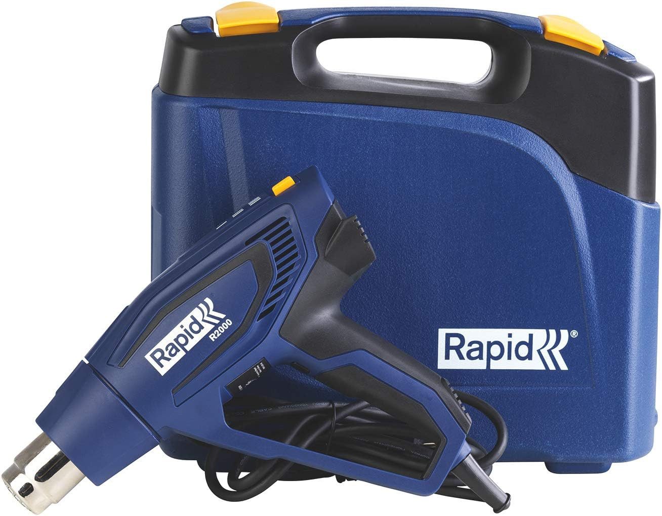 Rapid Heißluftgebläse R2000 Heißluftpistole 2000W 60-600°C Heißluftfön 250-500l/Min, bis max. 600 °C, (1-tlg), 3 Temperaturbereiche von 60, 350 und 600 °C