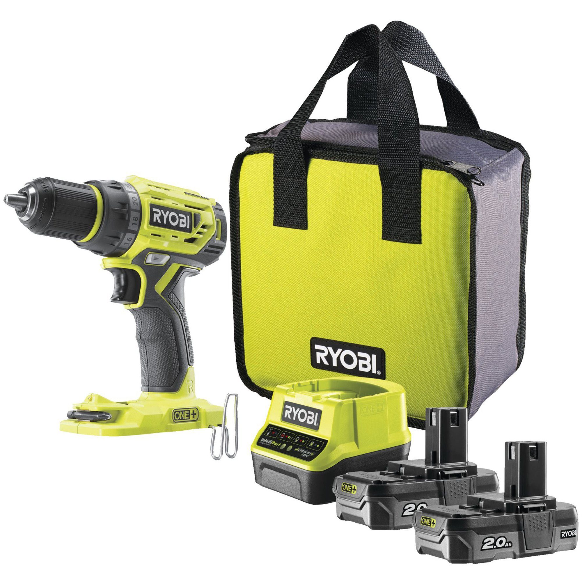 Ryobi Akku-Bohrschrauber ONE+ Akku-Bohrschrauber R18DD7-220S, 18Volt