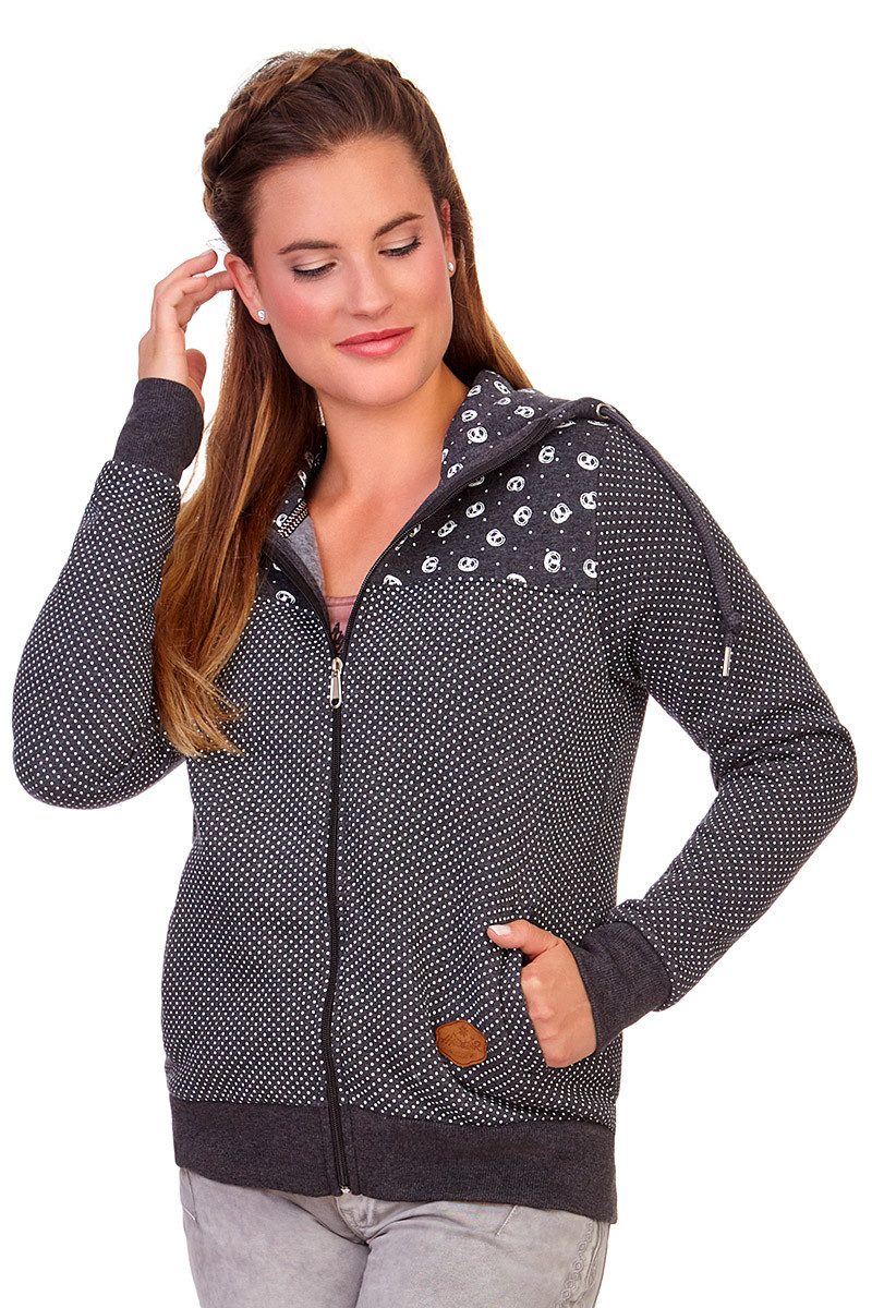 Hangowear Outdoorjacke Sweatjacke Damen - PEREZ - dunkelgrau