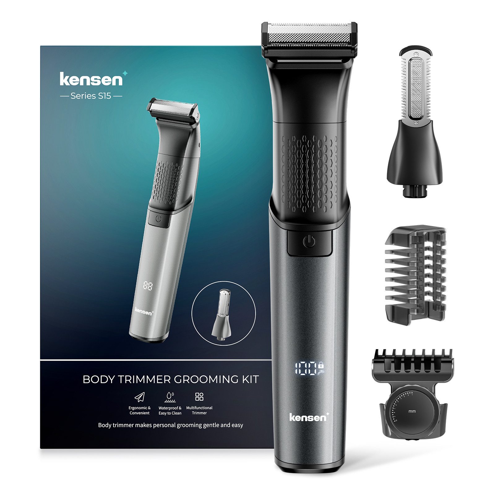 Kensen Haarschneider Intimrasierer Mann, kensen 2 in 1 Rasierer Herren Intimbereich