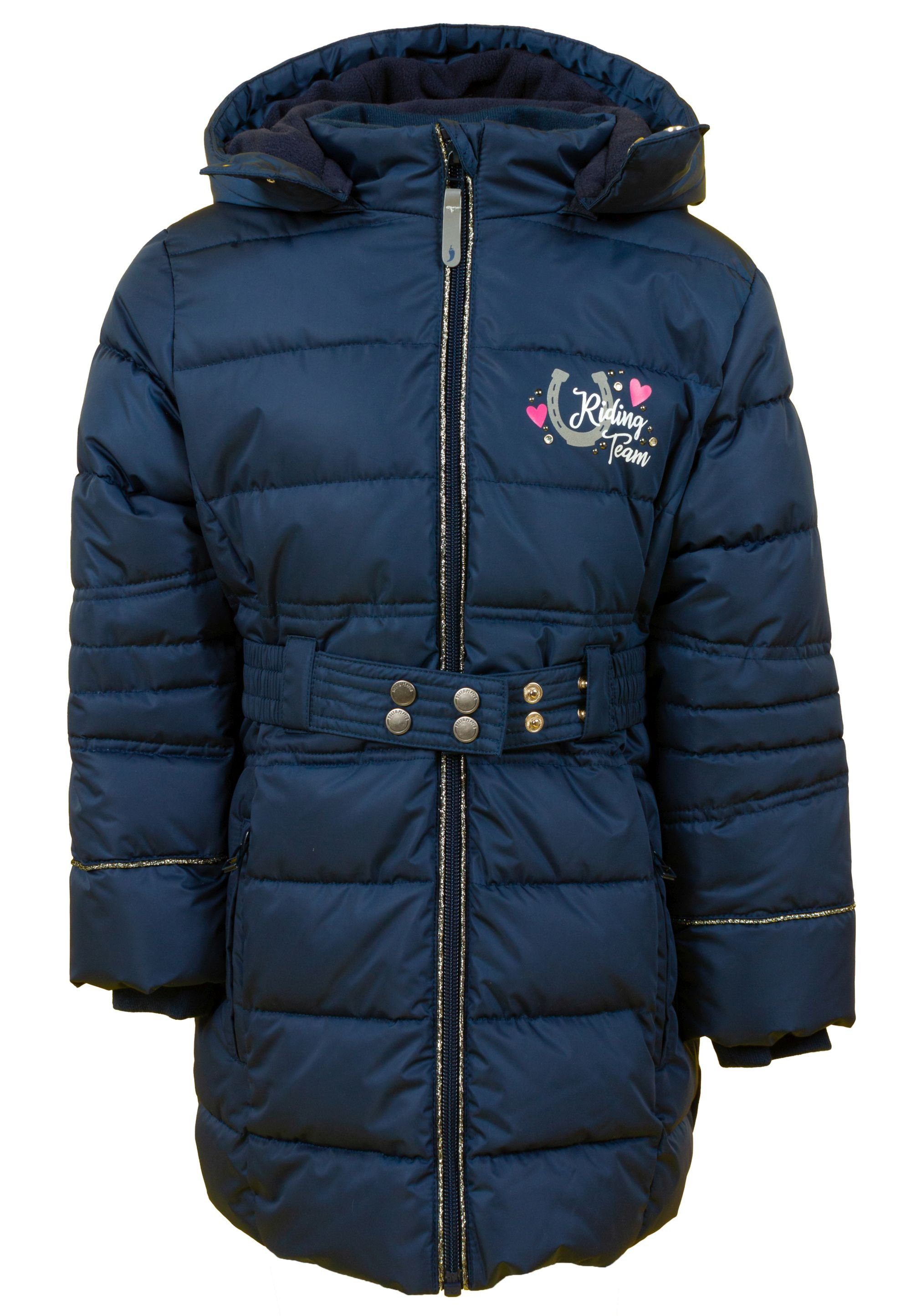 Linboo Winterjacke Mädchen - Mittellanger Parka Mit Kapuze & Gürtel