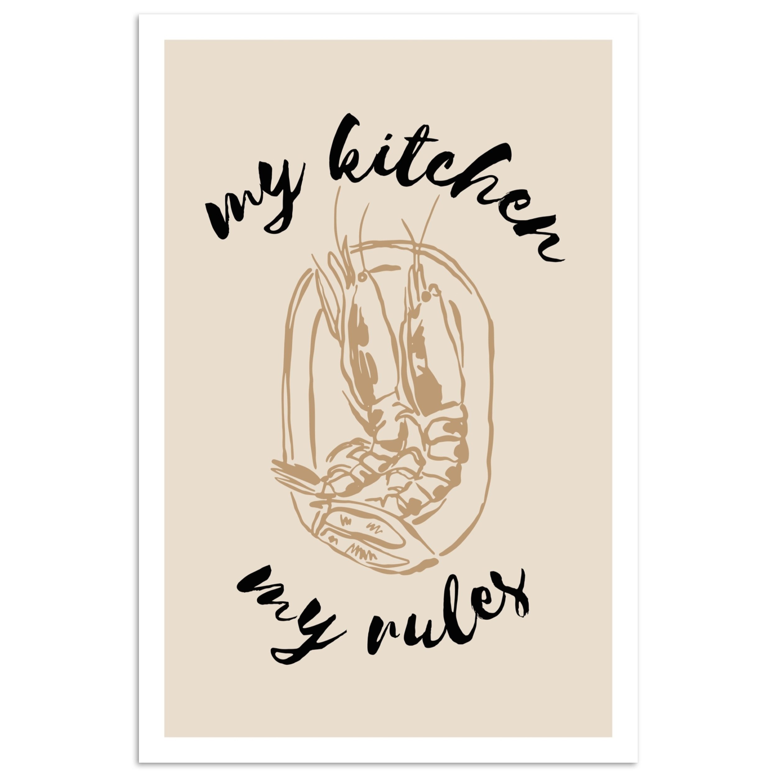 MuchoWow Poster Beige - Shrimps - günstig online kaufen